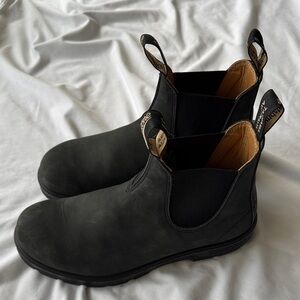 Blundstone Nubuck Leather Black/ Charcoal Men’s Chelsea Boots Sz 8